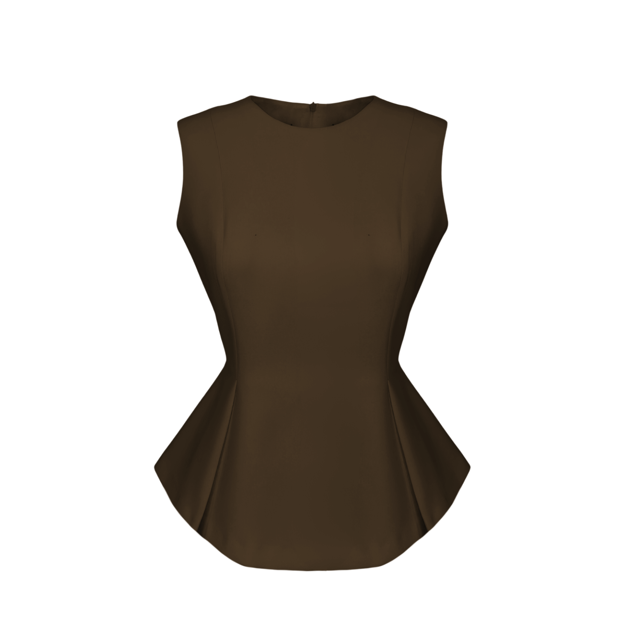 MONİCA PEPLUM BLUZ KAHVE