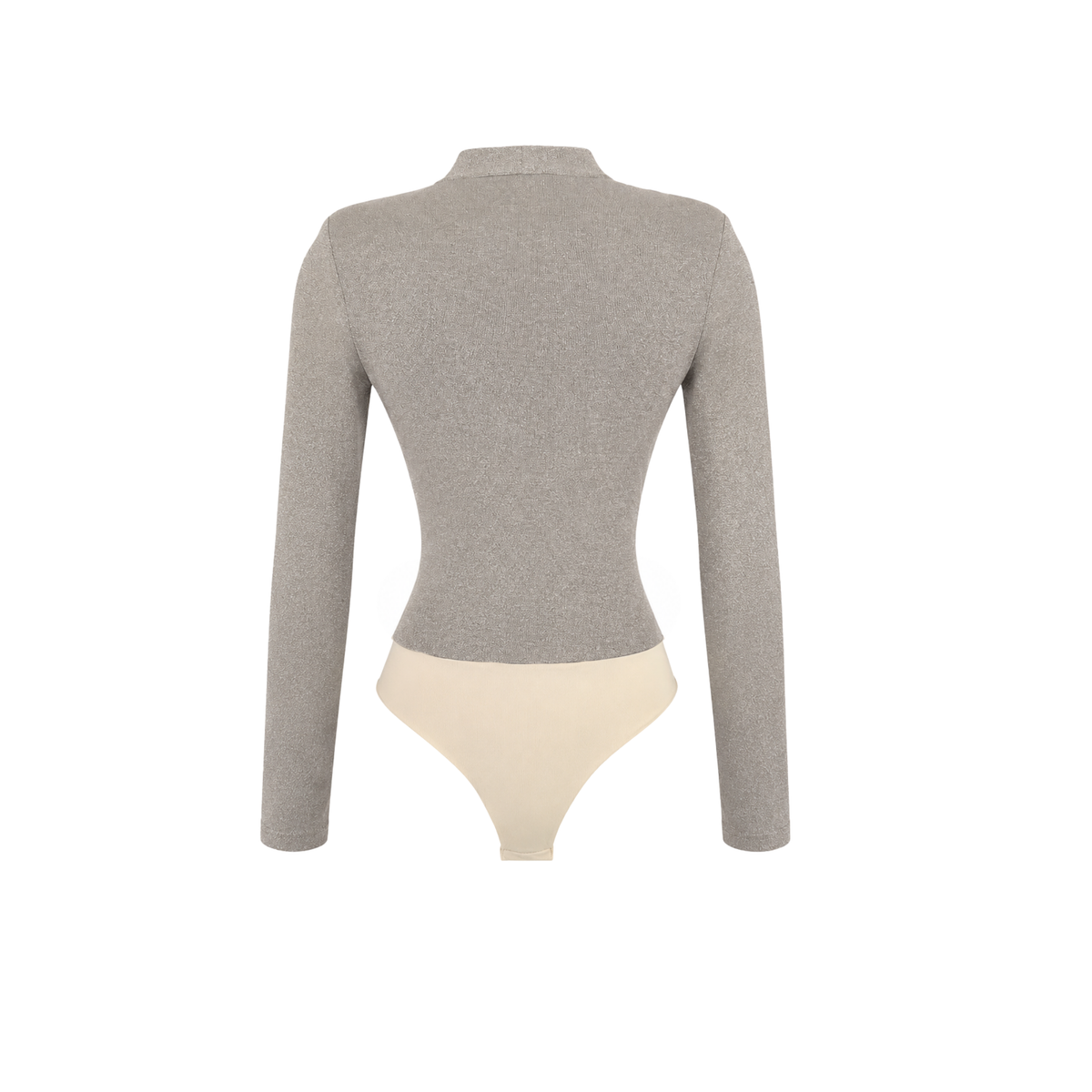 LUNA KRUVAZE YAKA PIRILTILI BODYSUIT BEJ