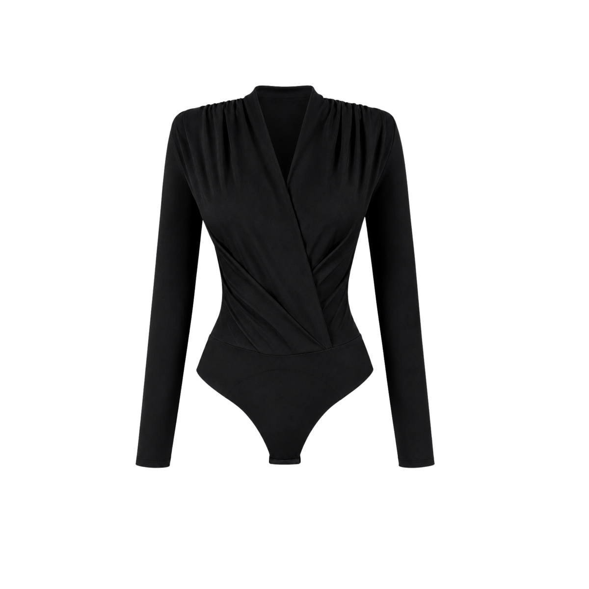 LUNA KRUVAZE YAKA BODYSUIT SİYAH