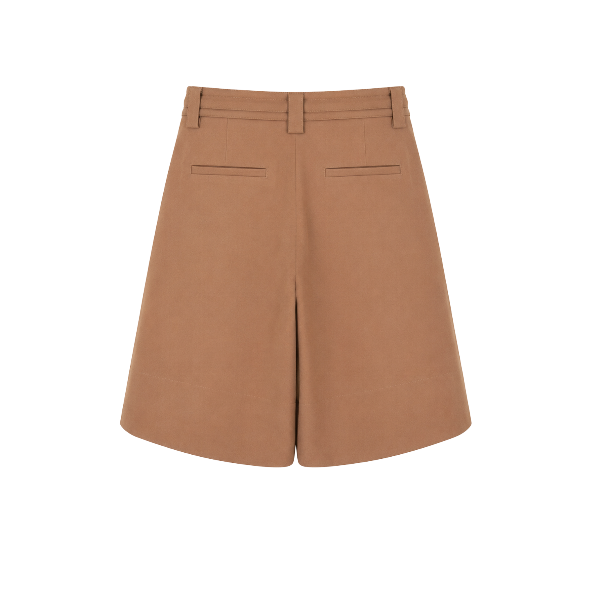 BELİ BAĞCIK DETAY COTTON ŞORT CAMEL