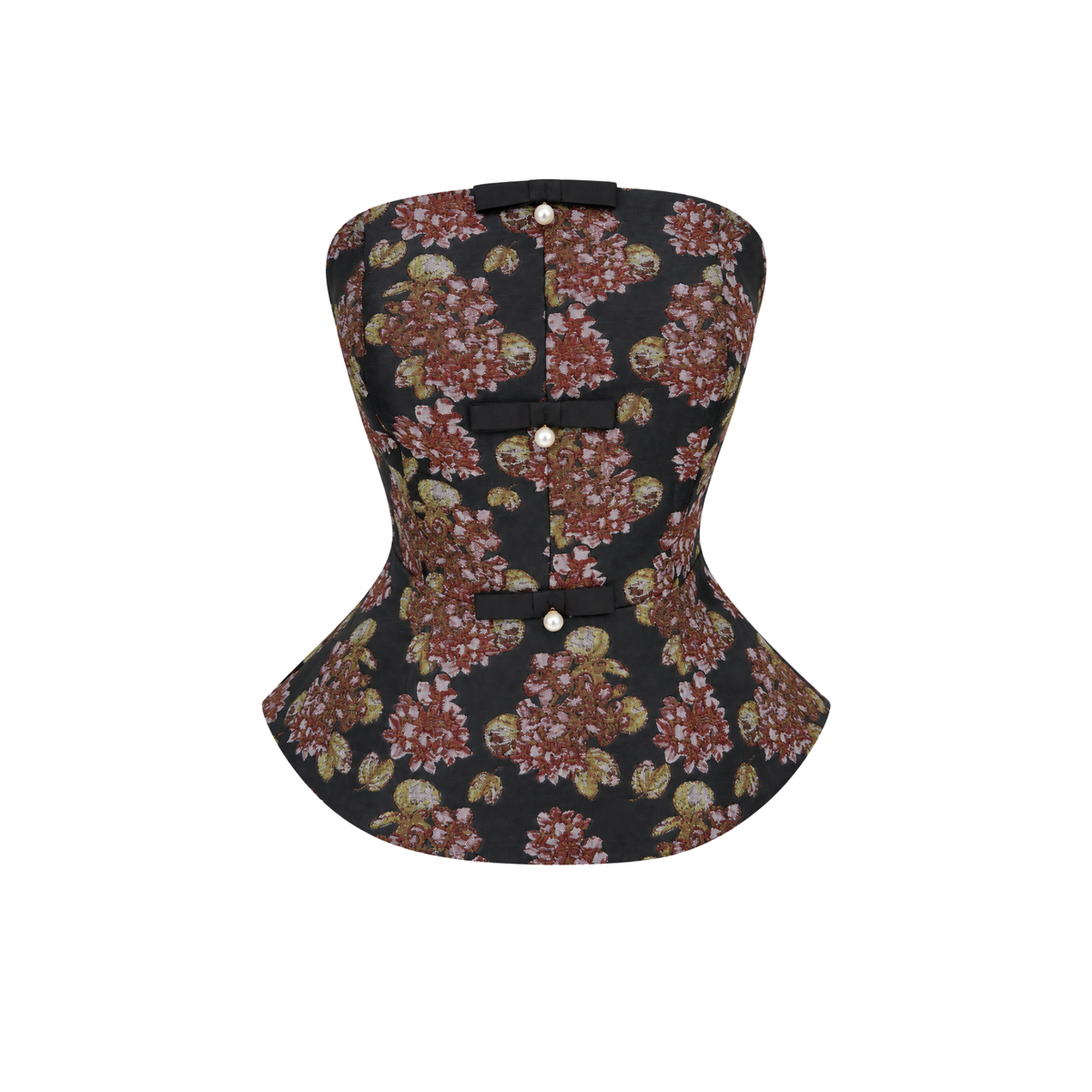 FLORAL DESEN JAKARLI BÜSTİYER SİYAH