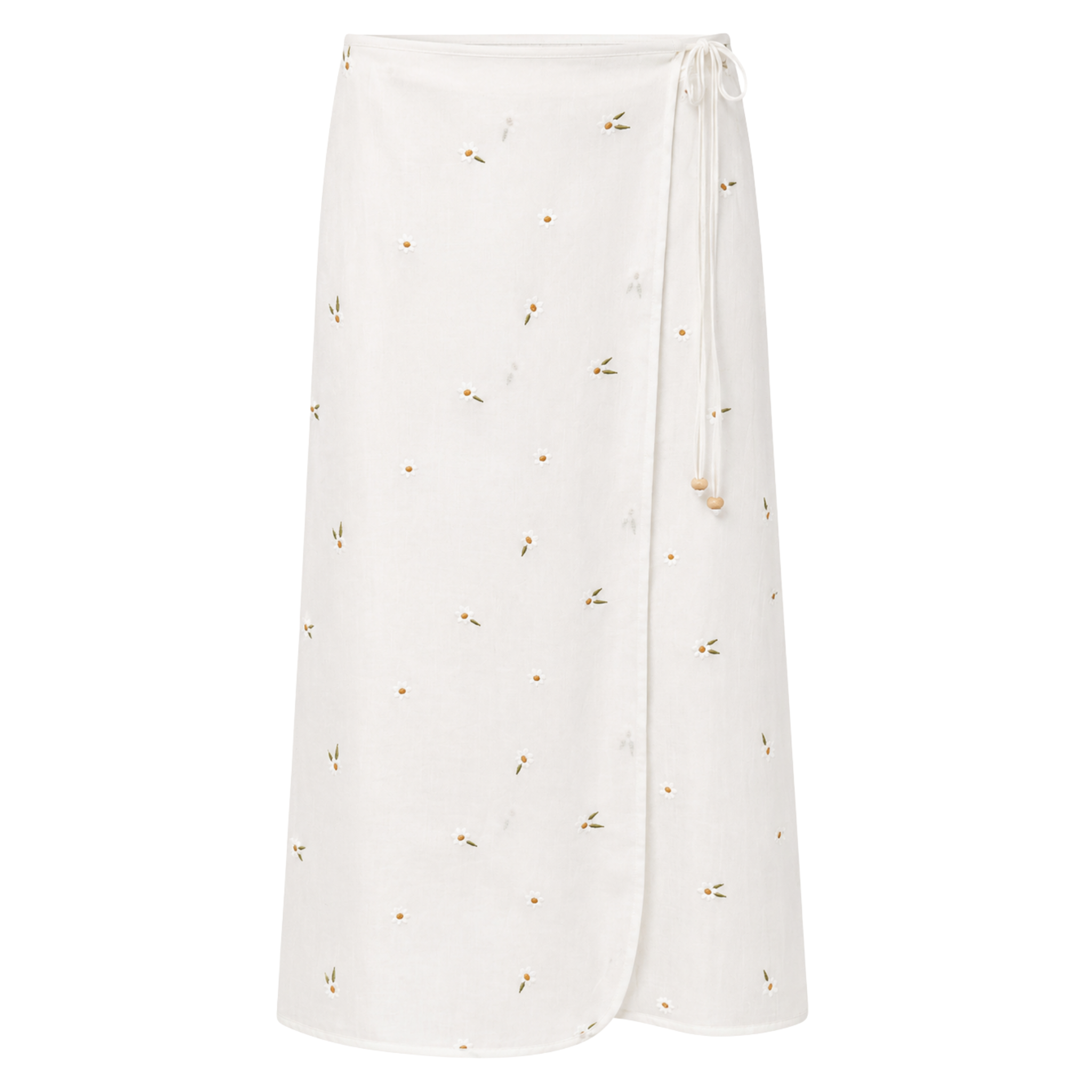 YARI TRANSPARAN NAKIŞ DETAY KETEN TAKIM BEYAZ