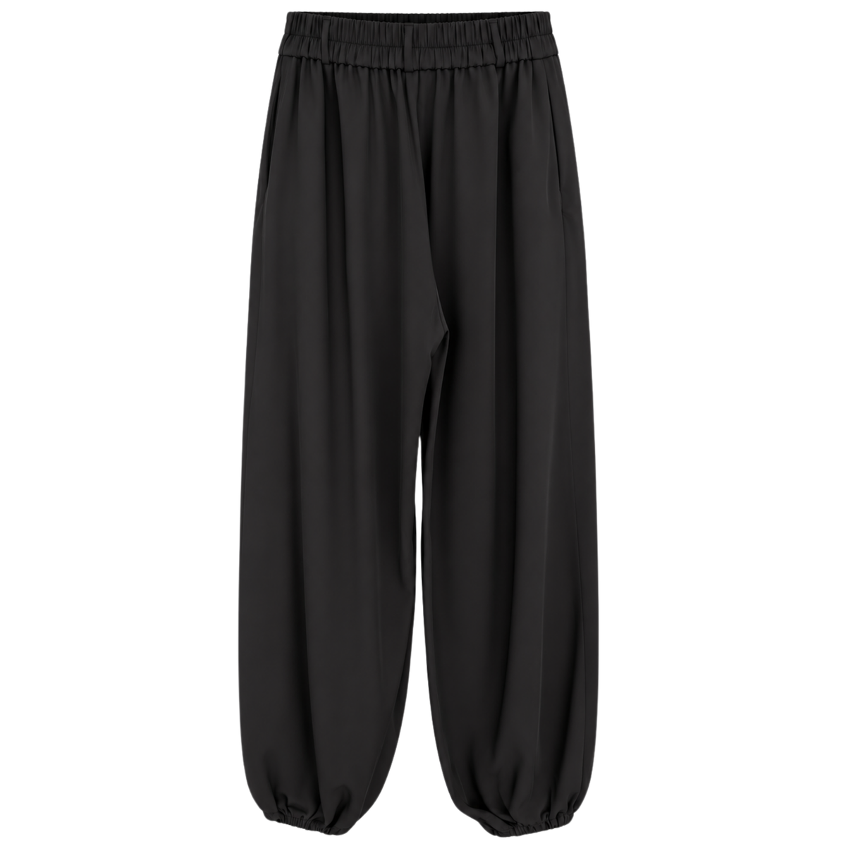 PAÇA DETAY DÖKÜMLÜ PANTOLON SİYAH