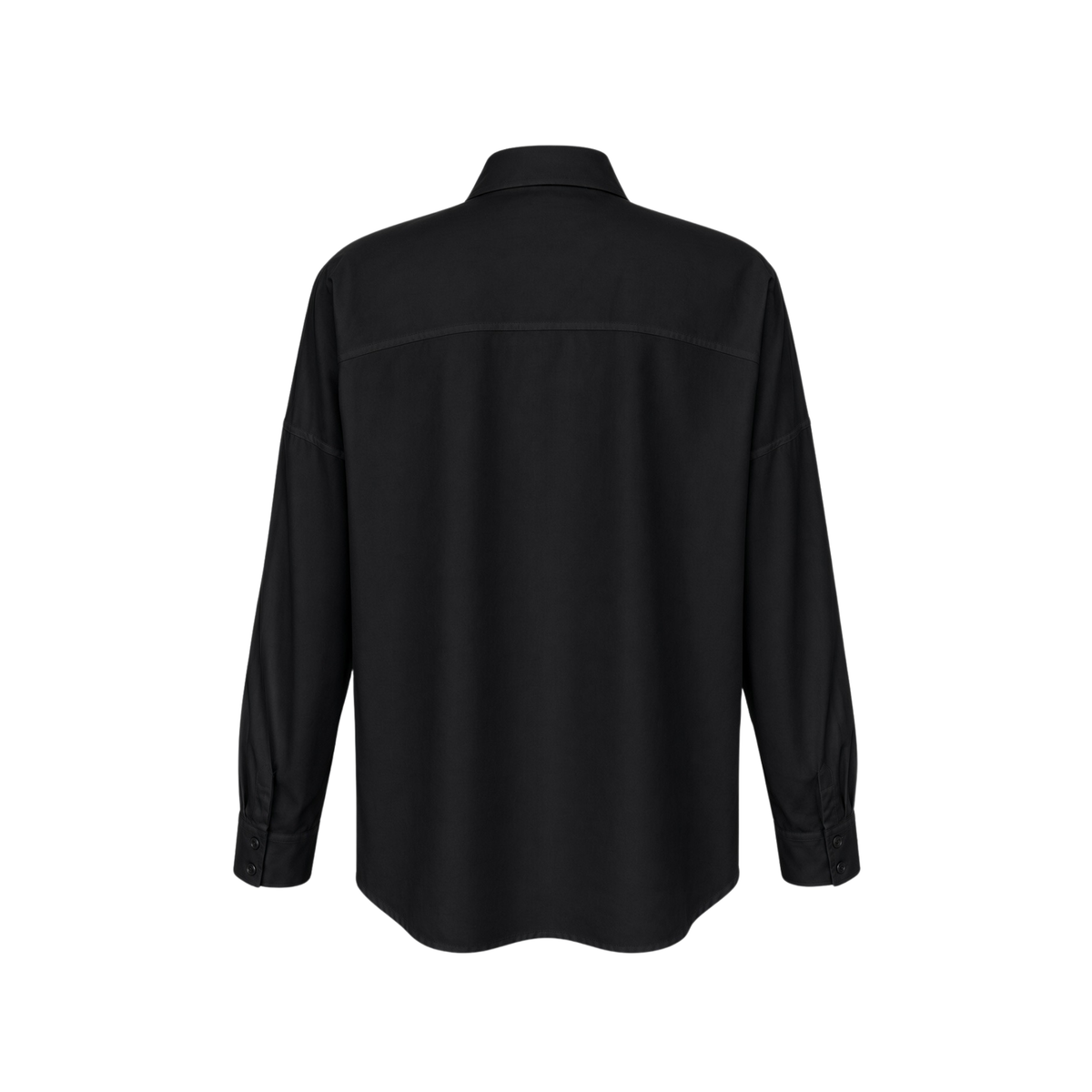 BROŞ DETAY COTTON GÖMLEK SİYAH
