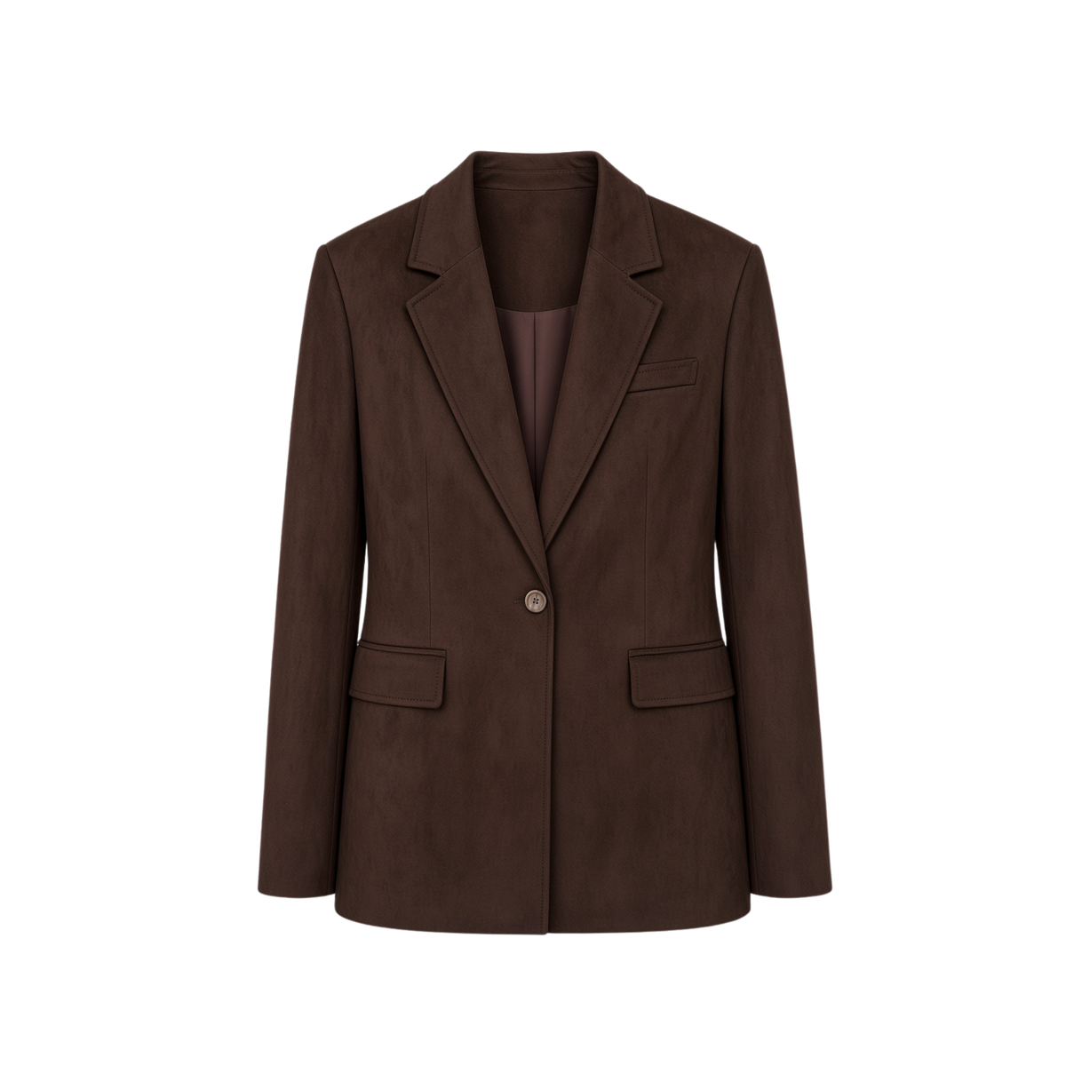 SÜET BLAZER CEKET KAHVE
