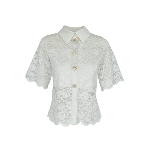 RİA TAŞ DÜĞMELİ GÜPÜR GÖMLEK EKRU