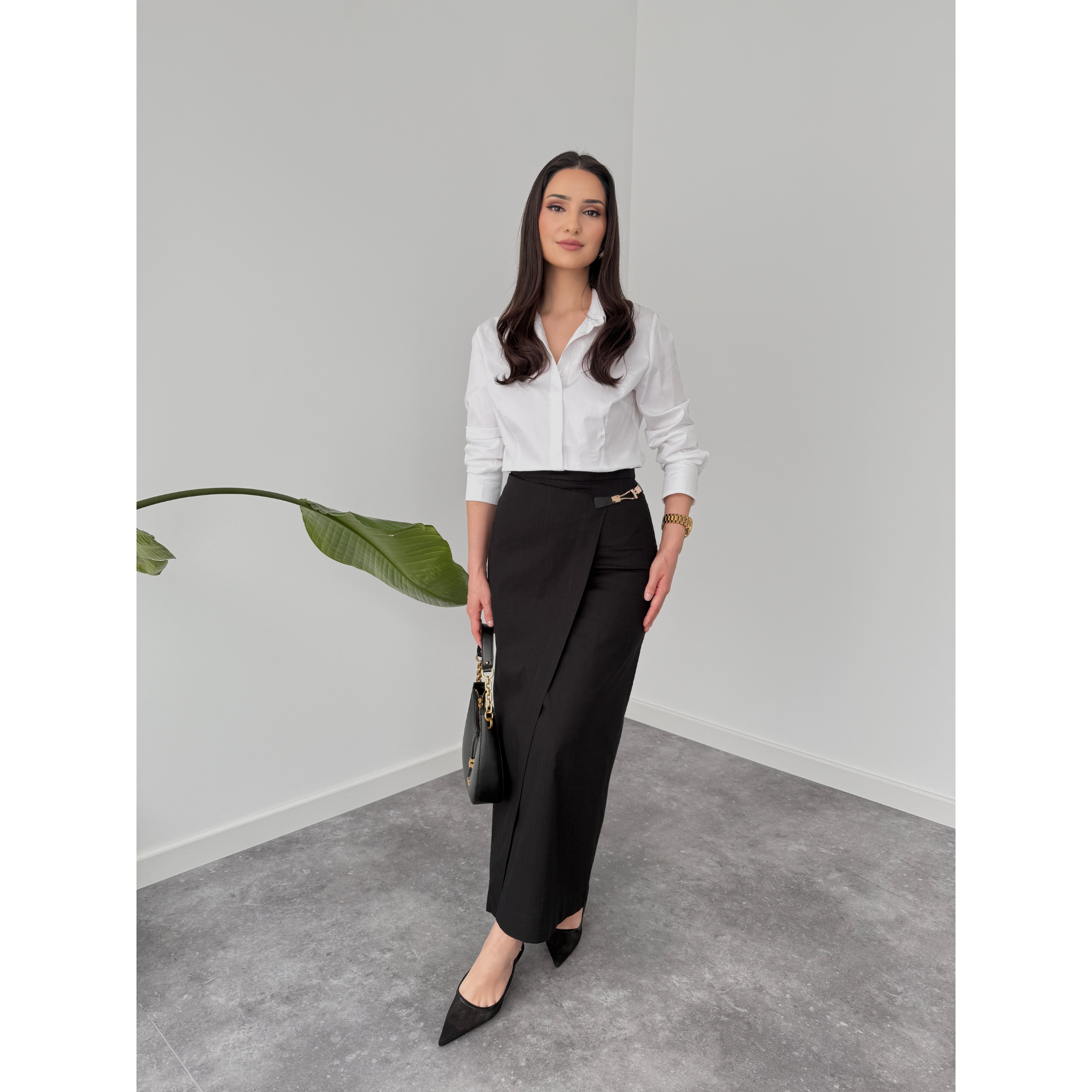 MARY KRUVAZE MODEL COTTON ETEK SİYAH