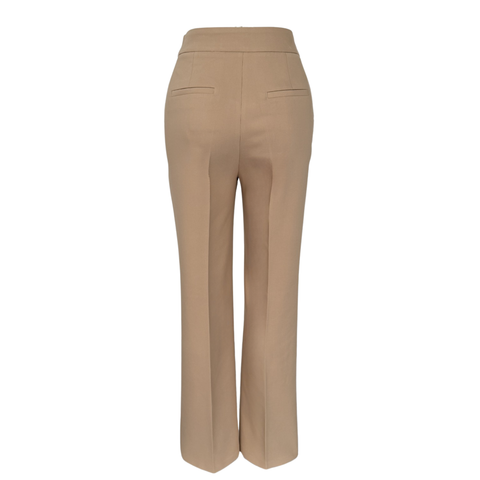 DÜZ KESİM BELİ AKSESUARLI PANTOLON CAMEL