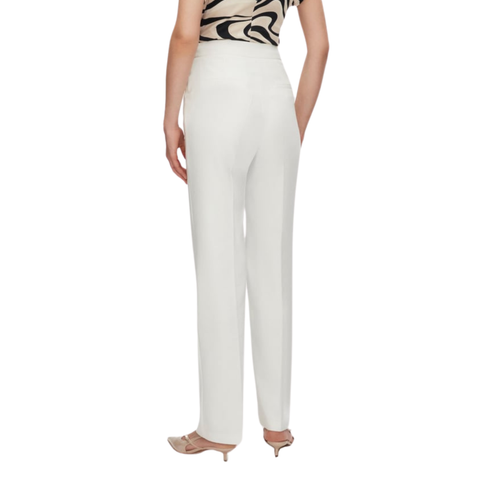 DÜZ KESİM BELİ AKSESUARLI PANTOLON EKRU