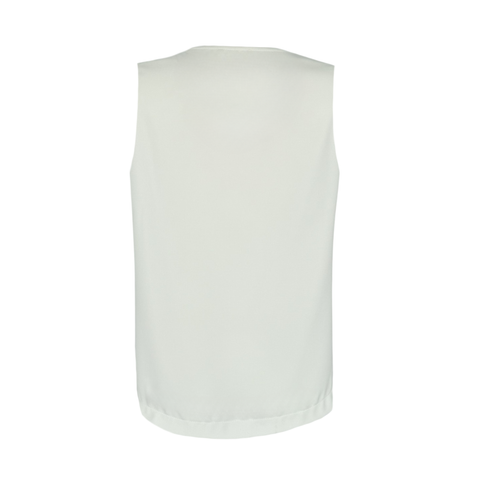 KALIN ASKILI VE DÖKÜMLÜ BLUZ EKRU