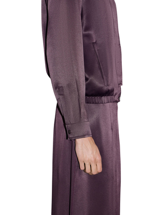 JULIET %100 RAYON SATEN IŞILTILI BOMBER CEKET MOR