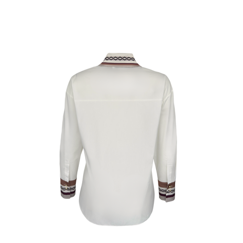 YAKA VE MANŞET DETAY COTTON GÖMLEK EKRU