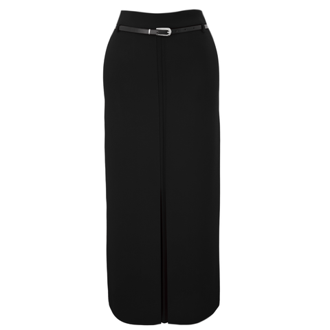 ÖNDEN KAPALI YIRTMAÇ DETAYLI KALEM ETEK  SİYAH