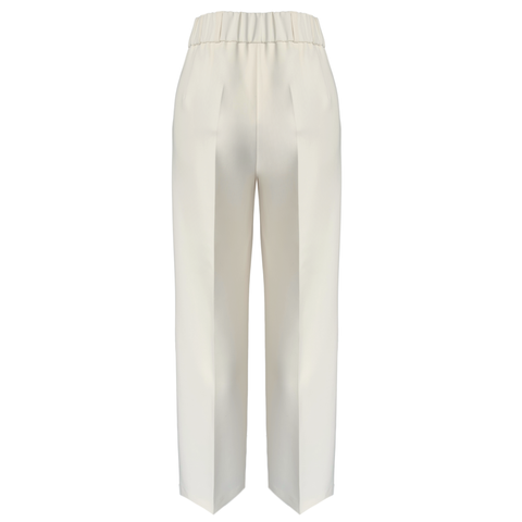 BELİ ARKADAN LASTİKLİ CLASSİC PANTOLON EKRU