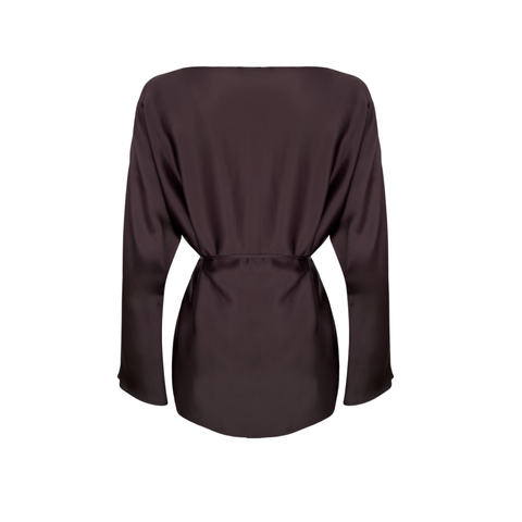 %100 RAYON SATEN IŞILTILI TAKIM ÇİKOLATA KAHVE
