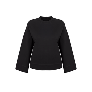 ÇIKARILABİLİR GÜL DETAYLI SWEATSHIRT SİYAH