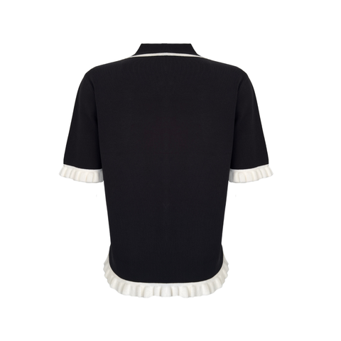 LOLA İNCİ DÜĞMELİ TRİKO SİYAH