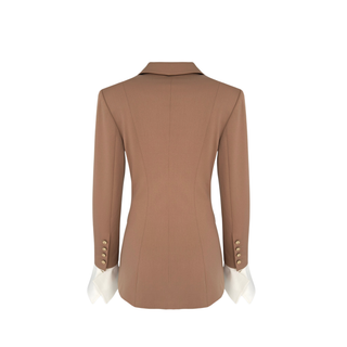 ÇIKARILABİLİR MANŞET DETAYLI TAKIM CAMEL