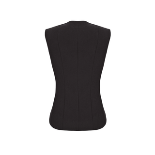 GOLD DÜĞMELİ KEMER DETAY YELEKLİ TAKIM SİYAH