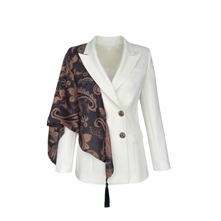 ŞAL DETAYLI TAKIM EKRU