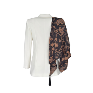 ŞAL DETAYLI TAKIM EKRU