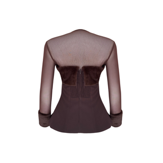 KÜRK DETAY GOLD DÜĞMELİ 3'LÜ TAKIM KAHVE