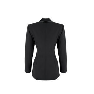 YAKASI TAŞ İŞLEMELİ CEKET VE ETEK TAKIM