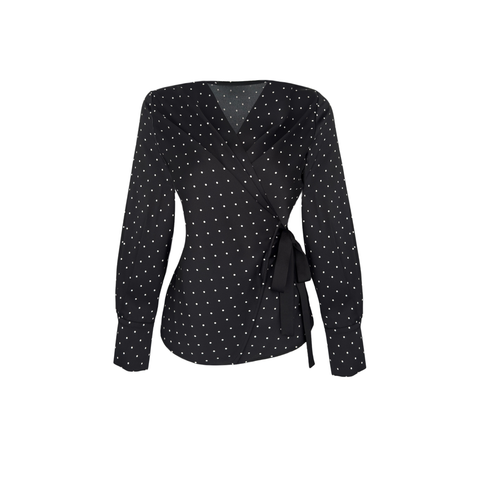 KRUVAZE MODEL PUANTİYELİ PAMUK SATEN TAKIM SİYAH