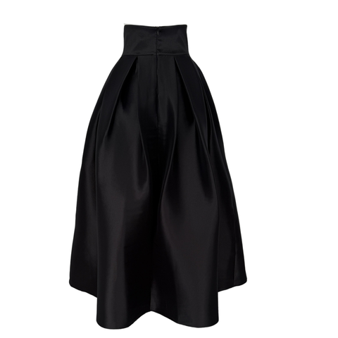 TIANA TAFFETA FABRIC SKIRT BLACK