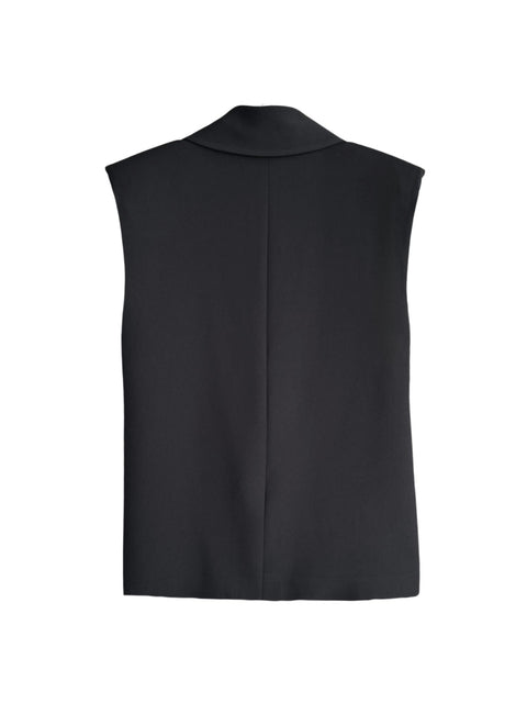 CİTY DÜĞME DETAY YELEK SİYAH