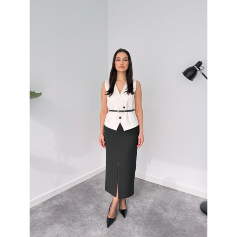 KEMER DETAYLI ETEK VE YELEK TAKIM