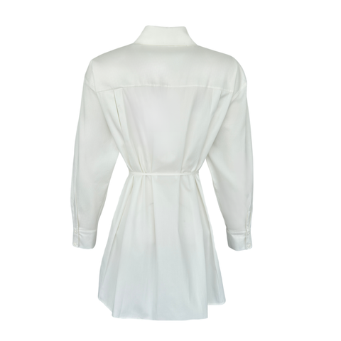 BELİ BAĞLAMA DETAYLI GÖMLEK EKRU