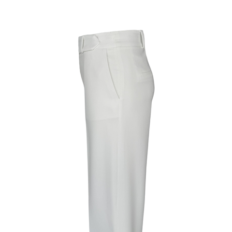 ARKASI LASTİKLİ DÜZ PAÇA PANTOLON EKRU