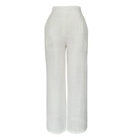 ELSA %100 KETEN PANTOLON EKRU