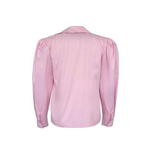 BERRY ASYMMETRIC COLLAR DETAILED SHIRT BLACK