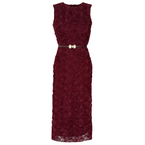 ROSALİE TASARIM ELBİSE BORDO