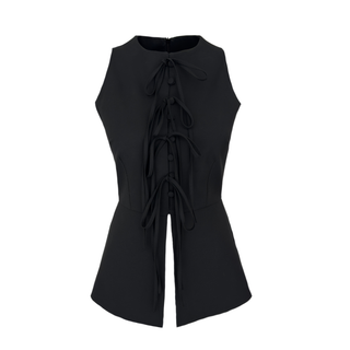 ESTELA FİYONK DETAY PEPLUM BLUZ SİYAH