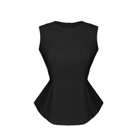 MONİCA PEPLUM BLUZ SİYAH