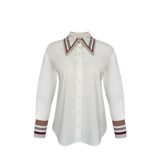YAKA VE MANŞET DETAY COTTON GÖMLEK EKRU