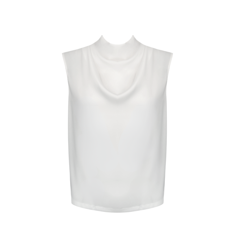 KOLSUZ SATEN BLUZ EKRU