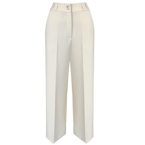 BELİ ARKADAN LASTİKLİ CLASSİC PANTOLON EKRU