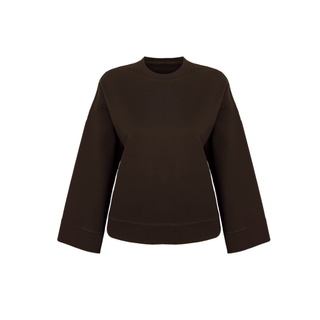 ÇIKARILABİLİR GÜL DETAYLI SWEATSHIRT KAHVE