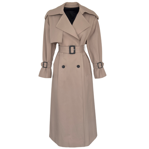 LUISA MAKSİ BOY TRENÇKOT CAMEL