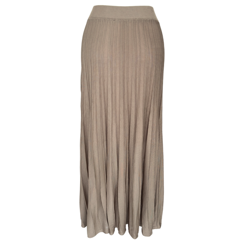 %100 RAYON BELİ LASTİKLİ MERSERİZE ETEK BEJ