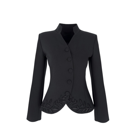 SERENA NAKIŞ DETAY CEKET SİYAH