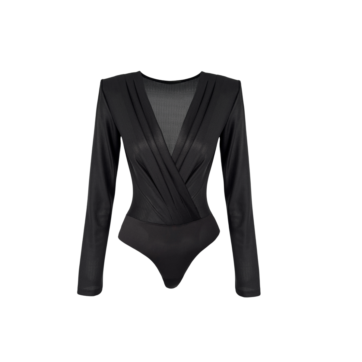 KRUVAZE MODEL PARLAK BODYSUIT SİYAH