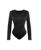 V YAKA KRUVAZE MODEL BODYSUIT SİYAH