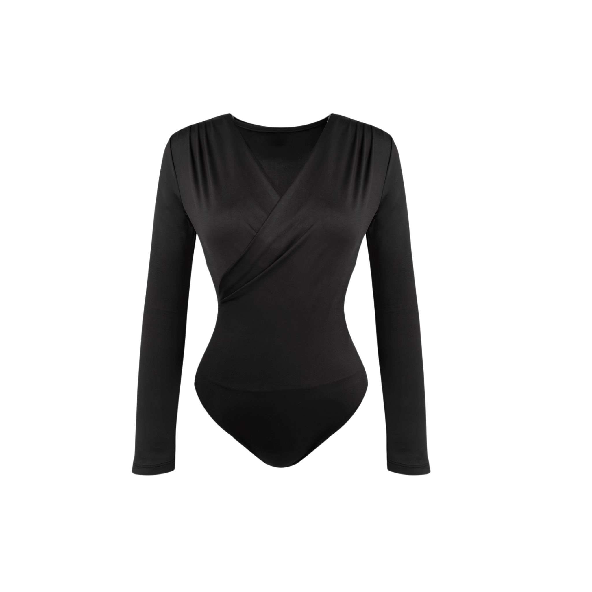 V YAKA KRUVAZE MODEL BODYSUIT SİYAH