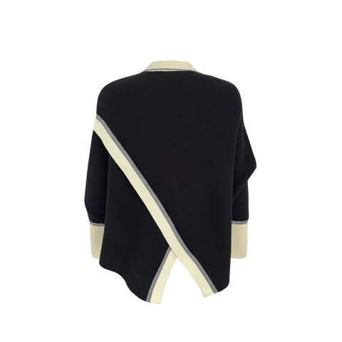 ASİMETRİK MODEL TASARIM TRİKO SİYAH