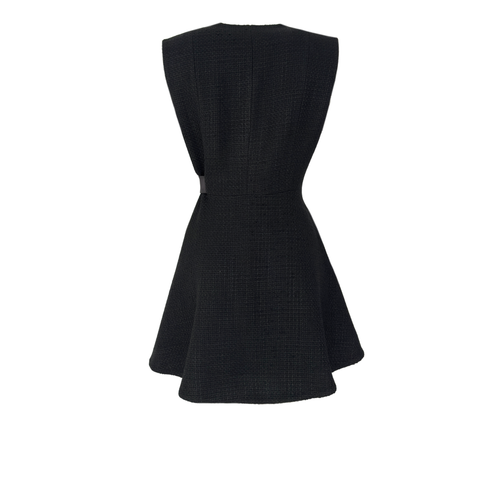 TRANSPARAN BLUZ DETAYLI KRUVAZE MODEL TÜVİT ELBİSE SİYAH